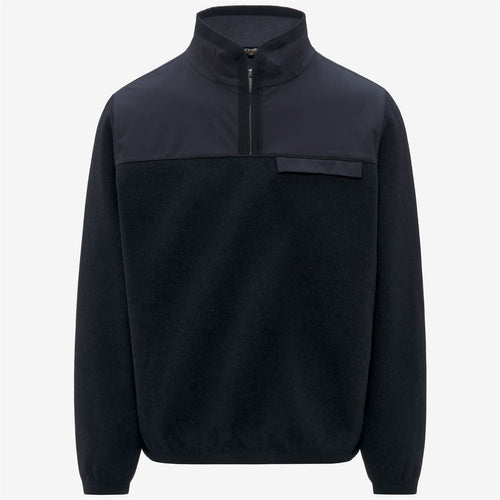 FLEURY WOOL NYLON MIX - Fleece - Pull  Over - MAN - Blue Depth-Blue Airforce