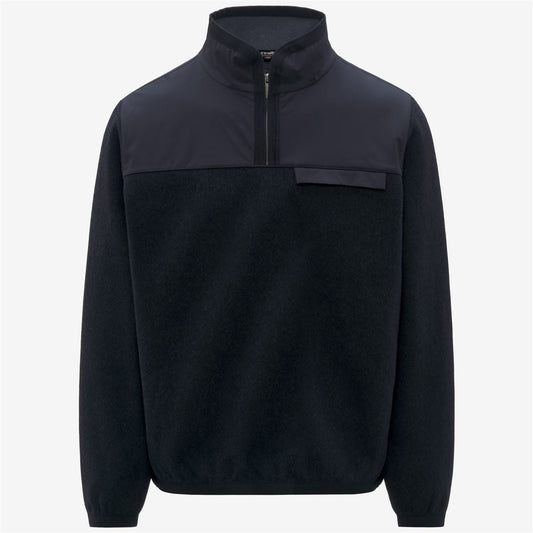 FLEURY WOOL NYLON MIX - Fleece - Pull  Over - MAN - Blue Depth-Blue Airforce