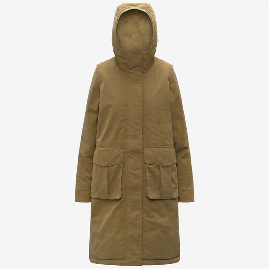 BRUNIL COTTON FEEL - Jackets - Long - WOMAN - Beige Seed-Beige FUR