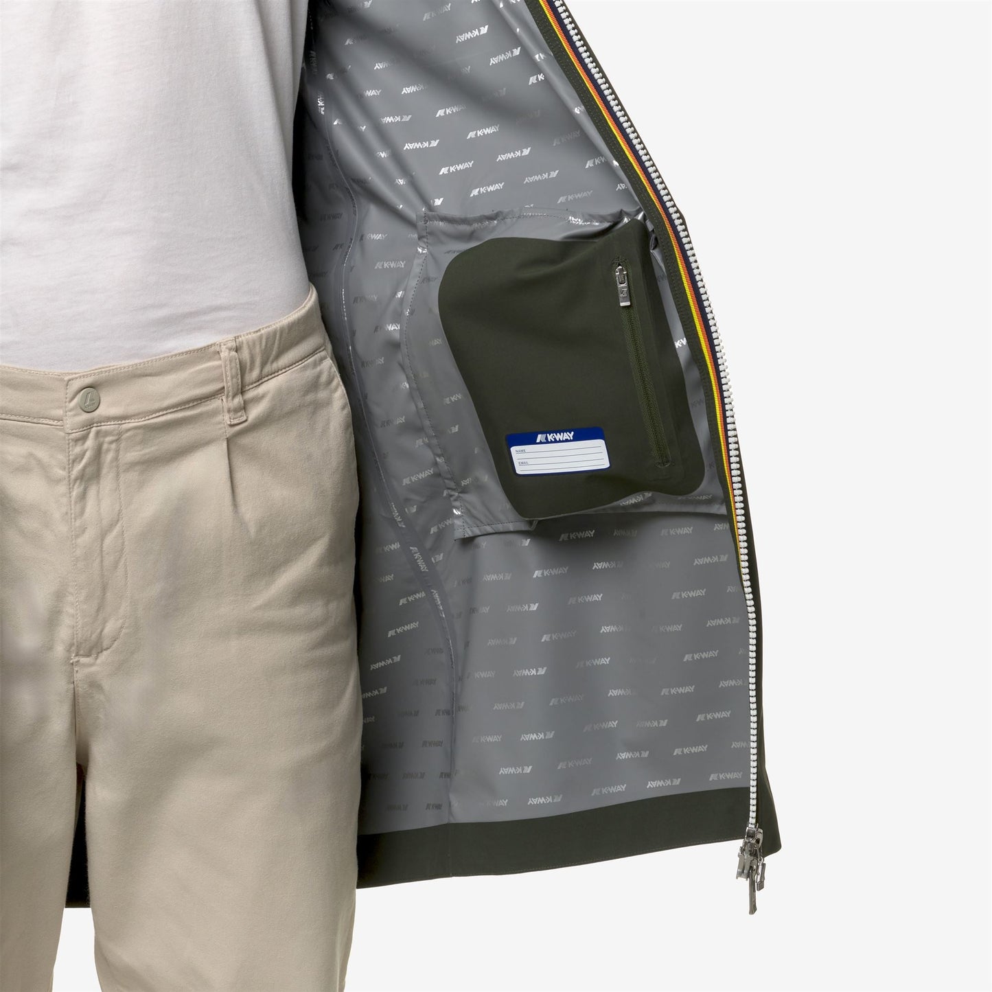 THOMAS STRETCH DOT - Jackets - 3/4 LENGTH - MAN - GREEN BLACKISH