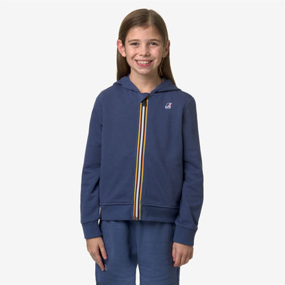 P. LE VRAI ARNEL POLY COTTON - Fleece - Jacket - KID UNISEX - BLUE INDIGO